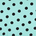 Crepe Polka Dots Schwarz 33mm Türkis - Ribes y Casals