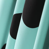 Crepe Polka Dots Schwarz 33mm Türkis - Ribes y Casals