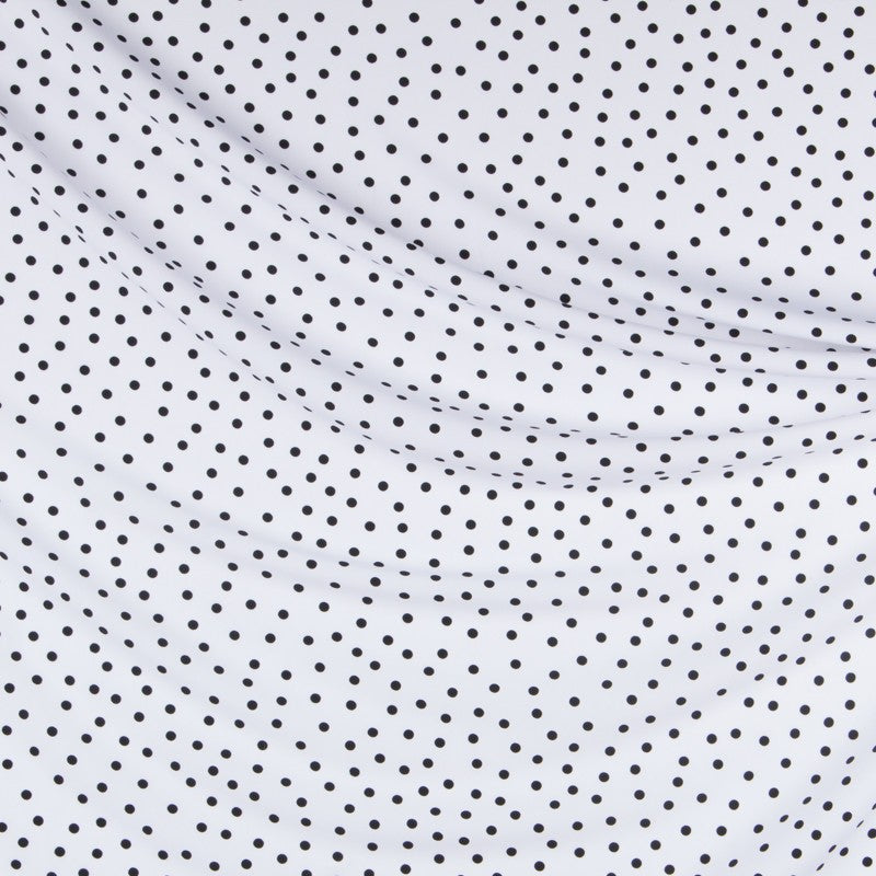 Krepp-Polka-Dots Schwarz 7mm Weiß - Ribes y Casals