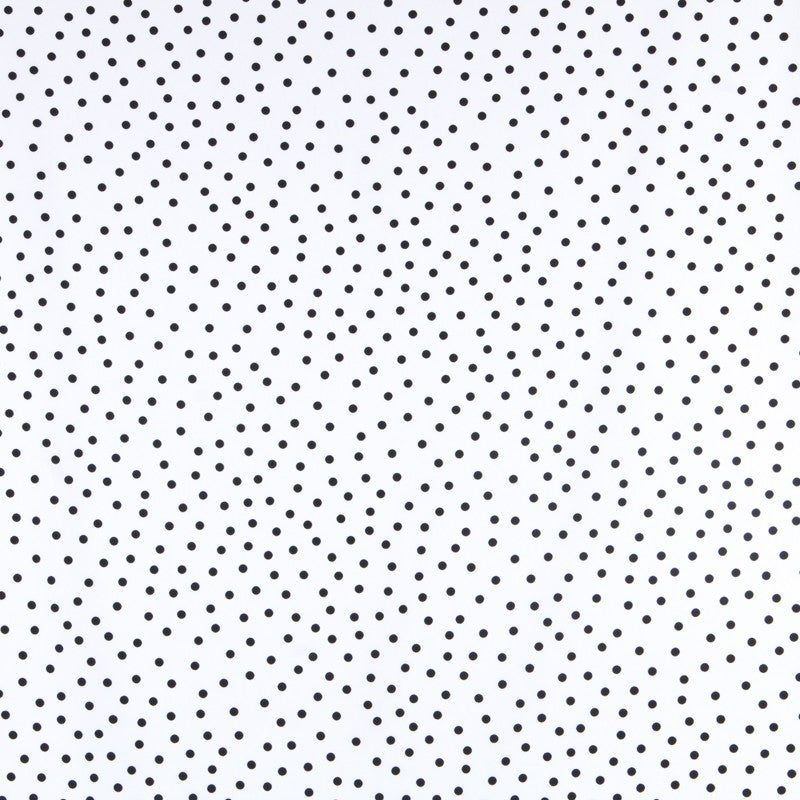 Krepp-Polka-Dots Schwarz 7mm Weiß - Ribes y Casals
