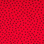 Krepp-Polka-Dots Schwarz 7mm Rot - Ribes y Casals