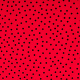 Krepp-Polka-Dots Schwarz 7mm Rot - Ribes y Casals