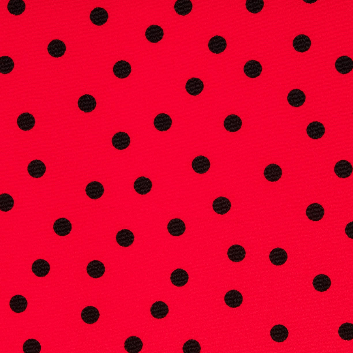 Krepp-Polka-Dots Schwarz 7mm Rot - Ribes y Casals