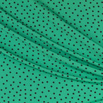 Krepp-Polka-Dots Schwarz 7mm Grün - Ribes y Casals