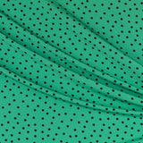 Krepp-Polka-Dots Schwarz 7mm Grün - Ribes y Casals