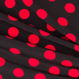 Roter gepunkteter Krepp 35mm Schwarz - Ribes y Casals