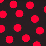 Roter gepunkteter Krepp 35mm Schwarz - Ribes y Casals
