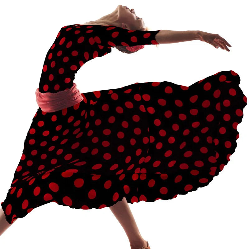 Koshibo-Stoffrest mit 33-mm-Punkten in Schwarz-Rot – verschiedene Längen x 150 cm Breite - Ribes y Casals