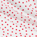 Retalkrepp Retal Polka Dots Rot 7mm Weiß 160 x 150 cm - Ribes y Casals