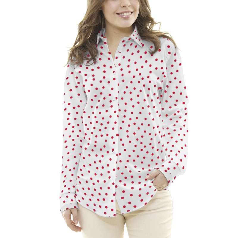 Retalkrepp Retal Polka Dots Rot 7mm Weiß 160 x 150 cm - Ribes y Casals