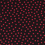 Krepp-Polka-Dots Rot 7mm Schwarz - Ribes y Casals