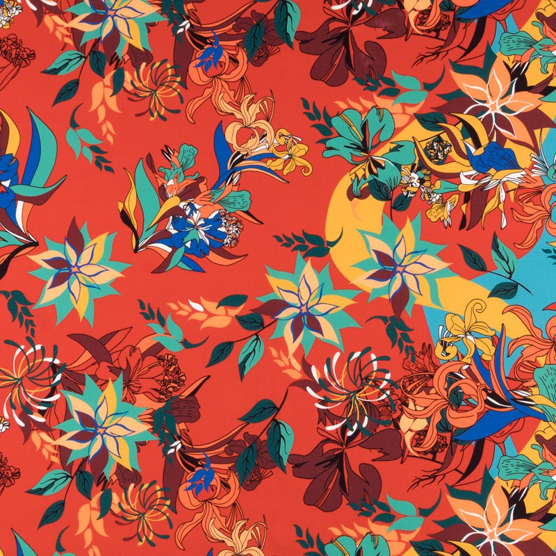 Krepp Floral Rahmen Orange - Ribes y Casals