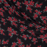 Krepp Marrocain Bouquet Schwarz - Ribes y Casals