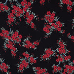 Krepp Marrocain Bouquet Schwarz - Ribes y Casals