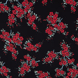 Krepp Marrocain Bouquet Schwarz - Ribes y Casals