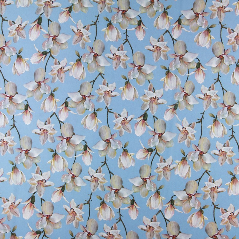 Krepp Marrocain Blaue Nelken - Ribes y Casals