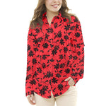 Krepp Marrocain Floral Rot - Ribes y Casals