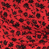 Krepp Marrocain Floral Rot - Ribes y Casals