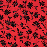 Krepp Marrocain Floral Rot - Ribes y Casals
