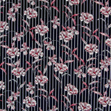 Krepp-Streifen Blumen Blau - Ribes y Casals