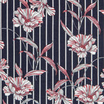 Krepp-Streifen Blumen Blau - Ribes y Casals