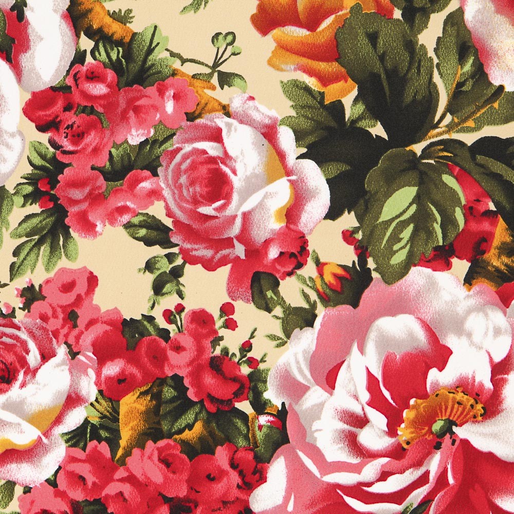 Krepp Rosales Beige - Ribes y Casals