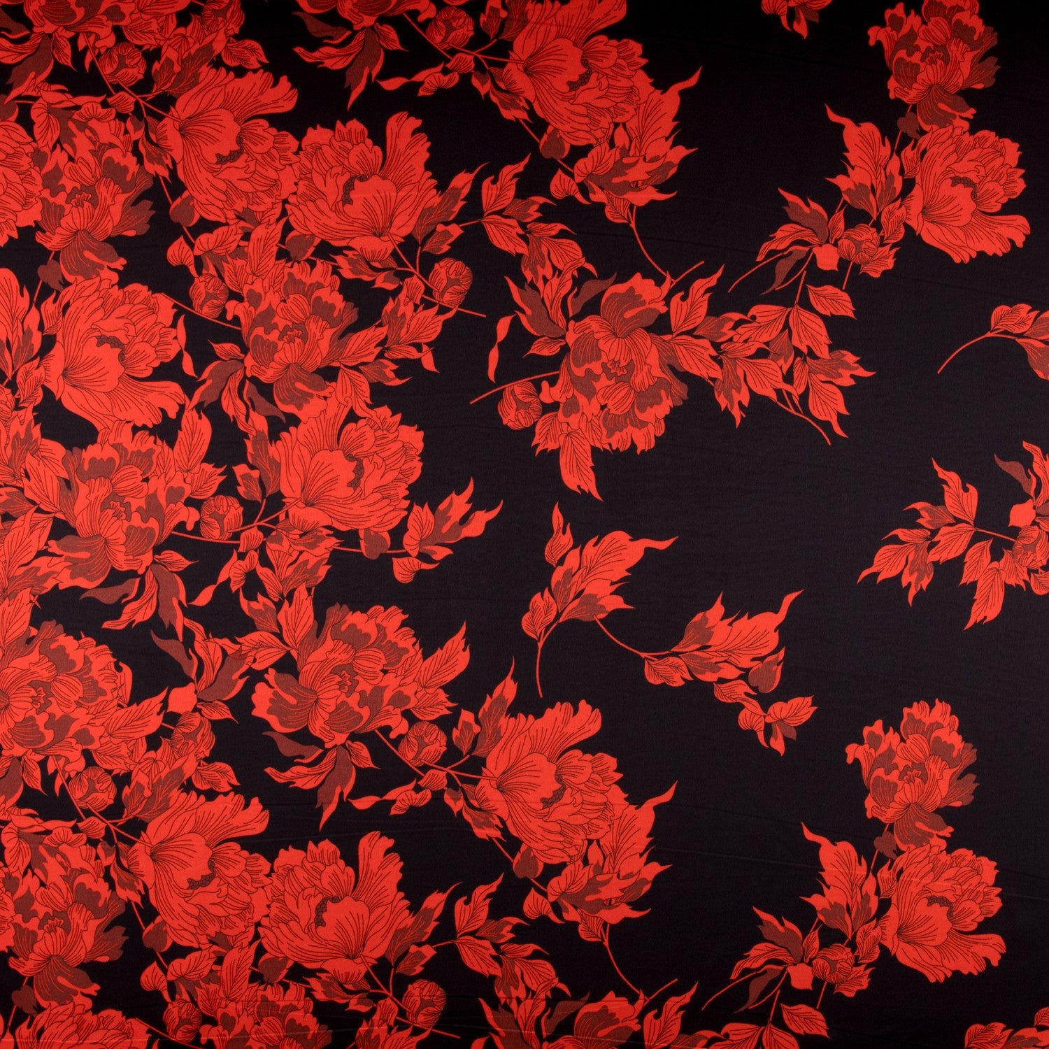 Asiatischer Satin-Krepp Schwarz - Ribes y Casals