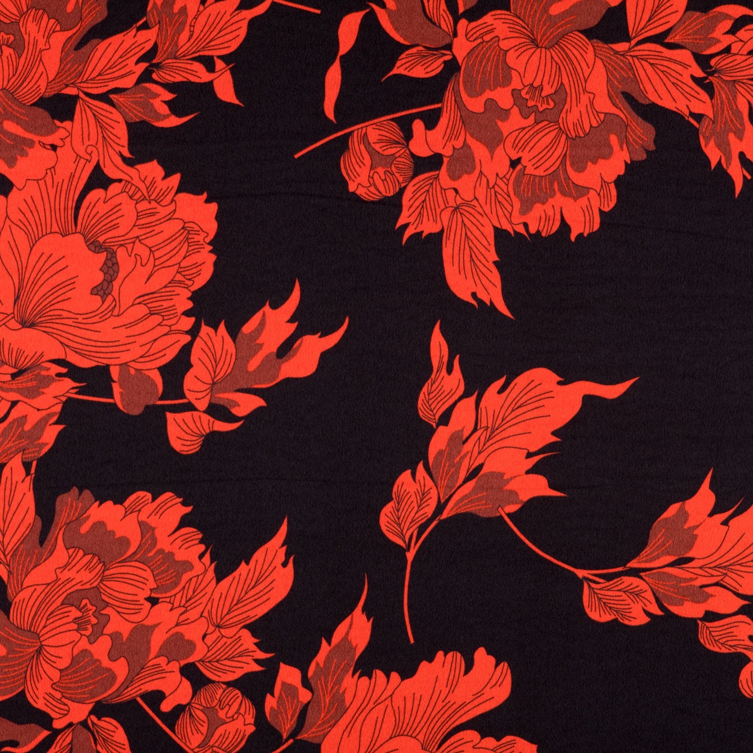 Asiatischer Satin-Krepp Schwarz - Ribes y Casals