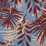 Kreppsatin Vögel Hellblau - Ribes y Casals