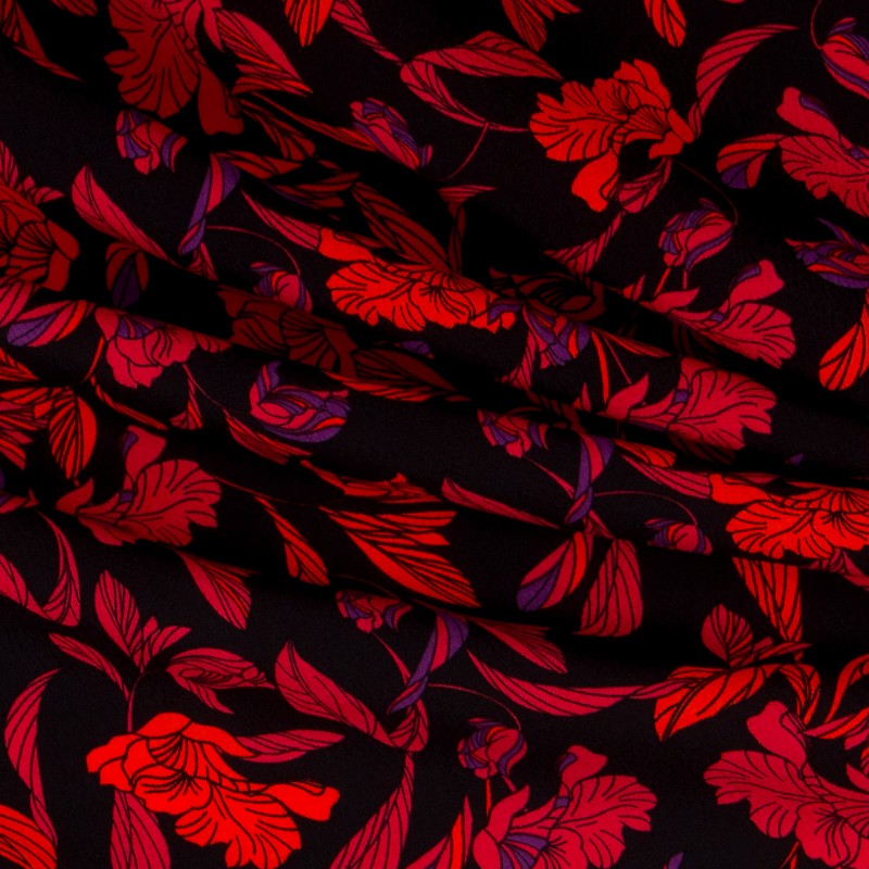 Krepp Viskose Amsterdam Rot - Ribes y Casals