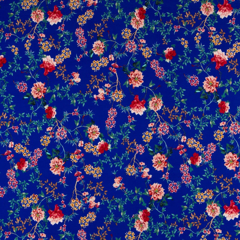 Waldblauer Viskose-Krepp - Ribes y Casals