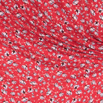 Krepp Viskose Floral Rot - Ribes y Casals