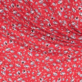 Krepp Viskose Floral Rot - Ribes y Casals