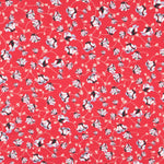 Krepp Viskose Floral Rot - Ribes y Casals