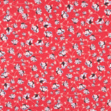 Krepp Viskose Floral Rot - Ribes y Casals