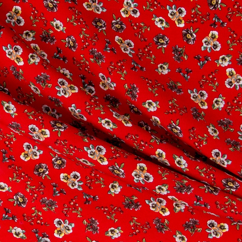 Krepp Viskose Liberty Rot - Ribes y Casals