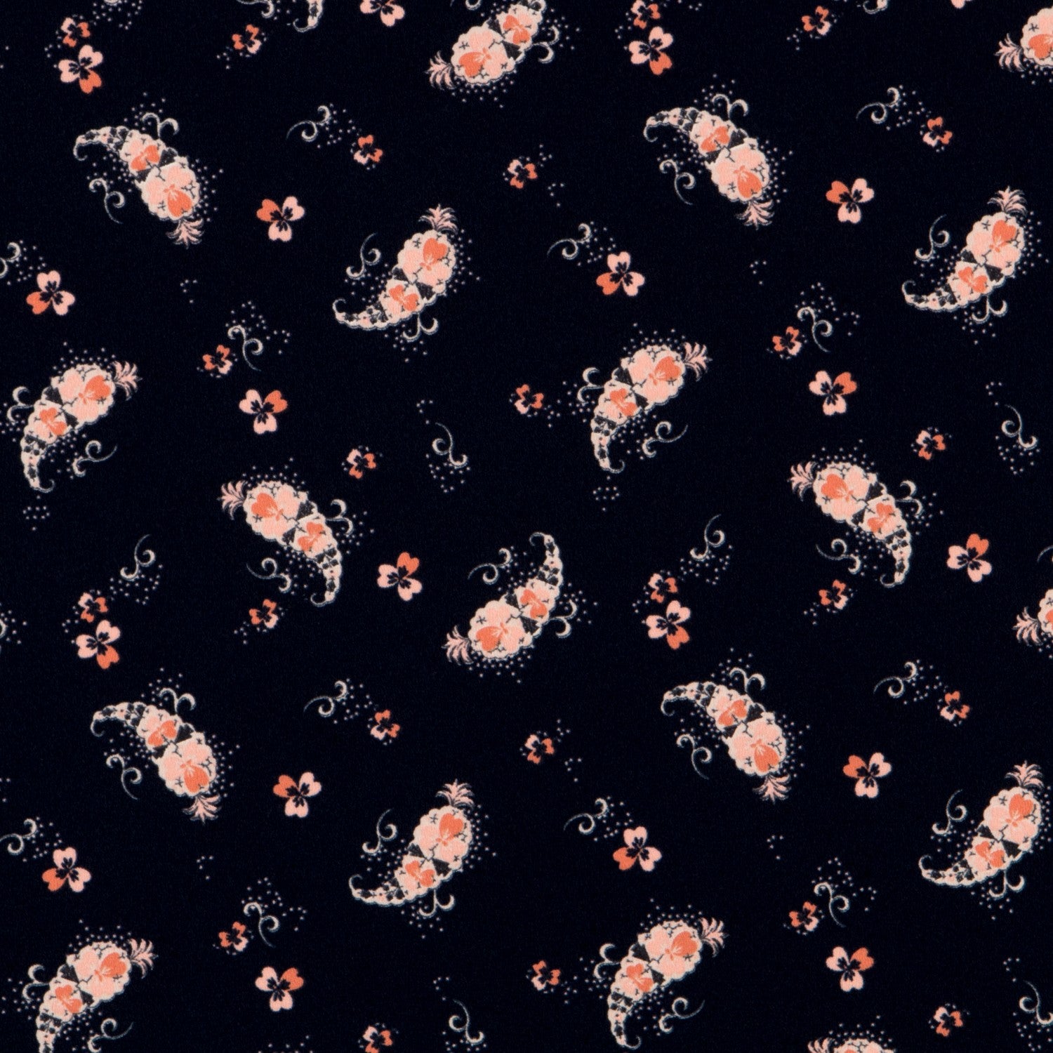 Crepe Winter Peasly Navy - Ribes y Casals
