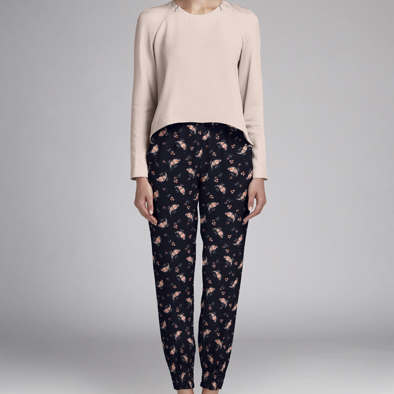 Crepe Winter Peasly Navy - Ribes y Casals