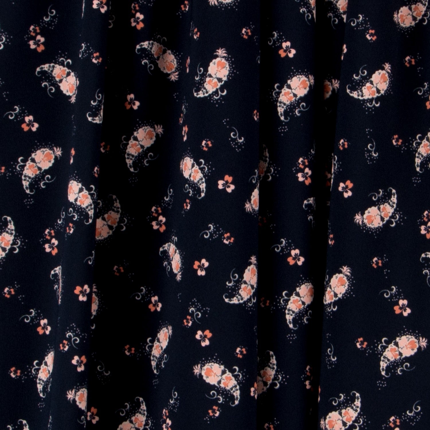 Crepe Winter Peasly Navy - Ribes y Casals