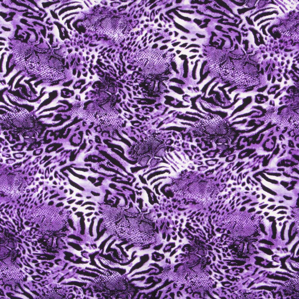 Krepp-Tierprint flieder - Ribes y Casals