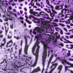 Krepp-Tierprint flieder - Ribes y Casals