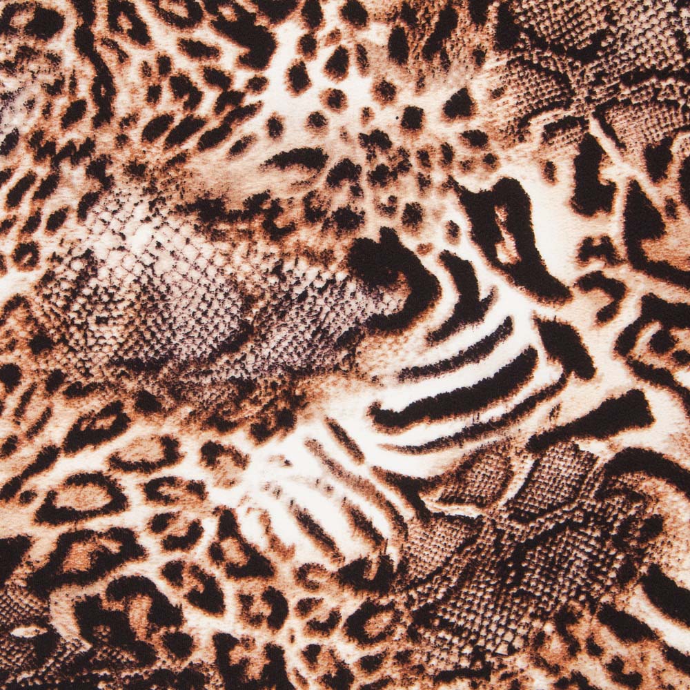 Krepp-Tierprint Braun - Ribes y Casals