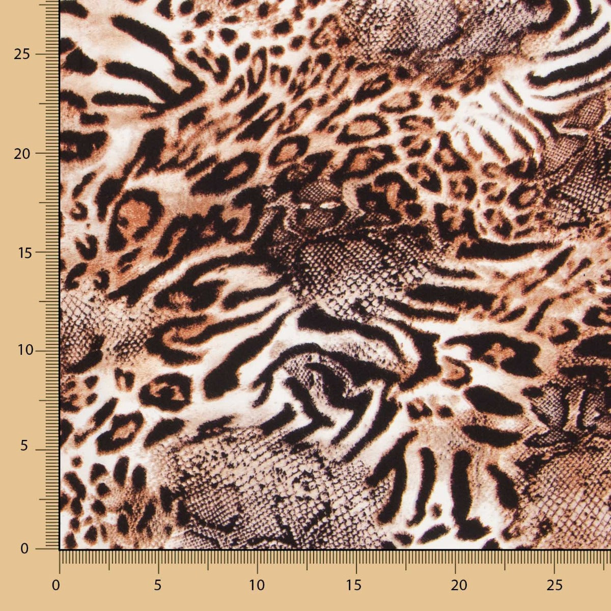 Krepp-Tierprint Braun - Ribes y Casals