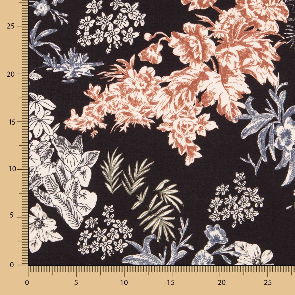 Brauner Blumenkrepp - Ribes y Casals