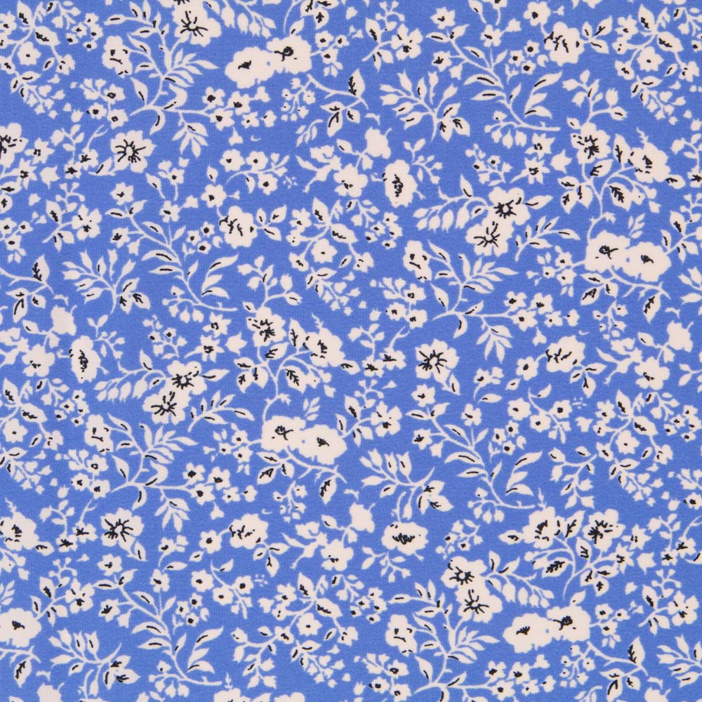 Crepe Floral Blauer Hintergrund - Ribes y Casals