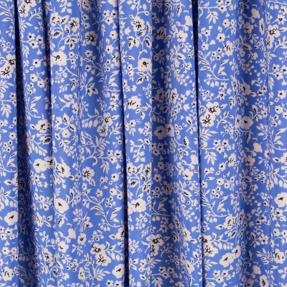 Crepe Floral Blauer Hintergrund - Ribes y Casals