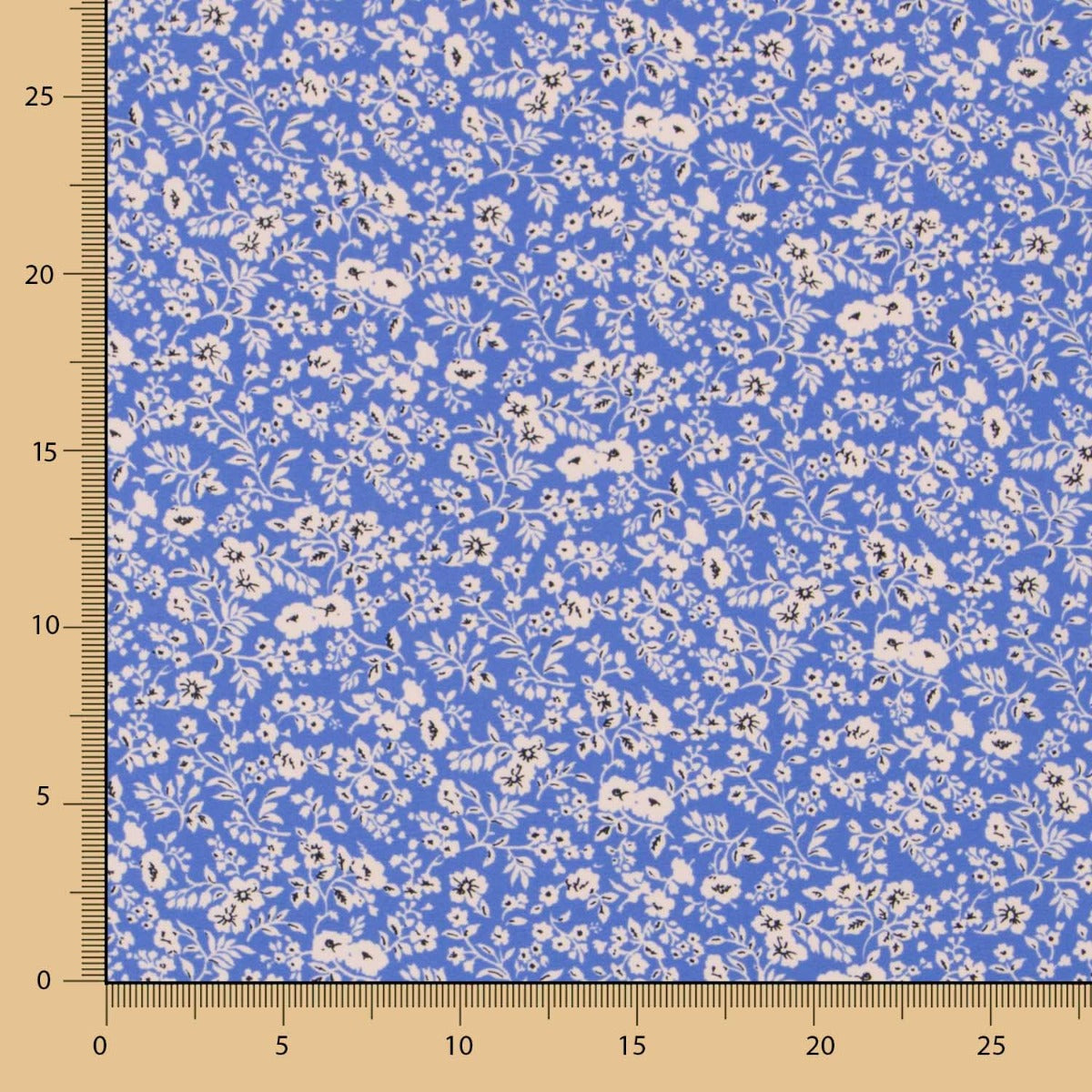 Crepe Floral Blauer Hintergrund - Ribes y Casals