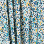 Blauer tropischer Blumenkrepp - Ribes y Casals
