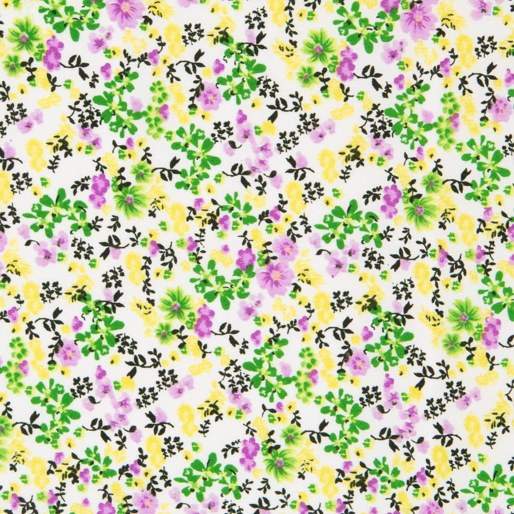 Krepp Floral Tropisch Limette - Ribes y Casals