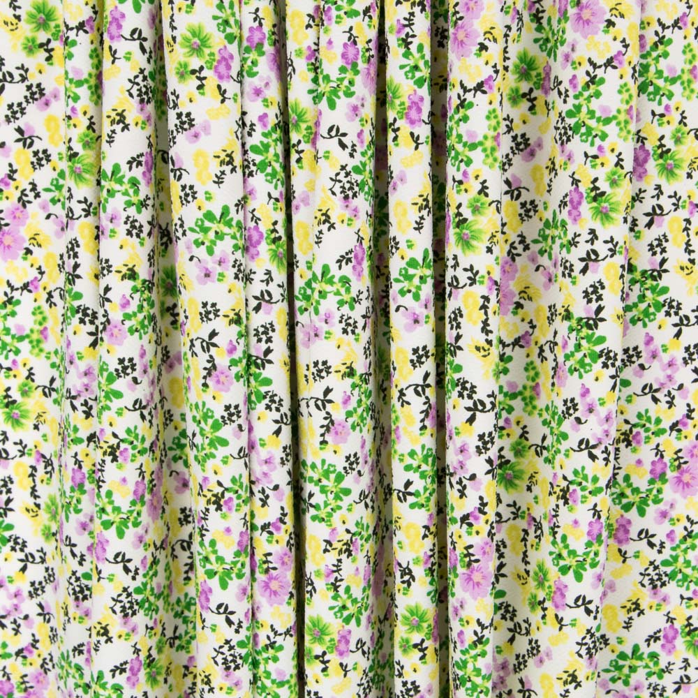 Krepp Floral Tropisch Limette - Ribes y Casals